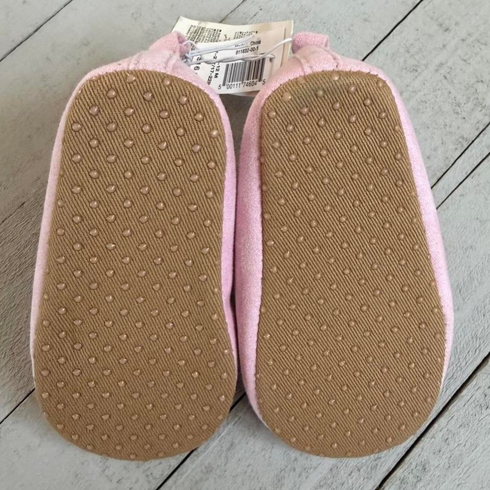 Old Navy Pink & Red Heart Mary Jane Ballet Flats 6-12mos - Picture 4 of 4